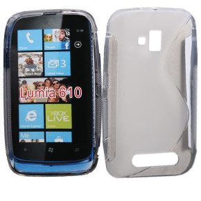 Силиконов гръб ТПУ S-Case за Nokia Lumia 610 прозрачен